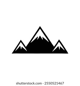 Mountains icon design black and white color