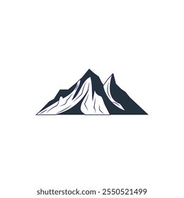 Mountains icon design black and white color