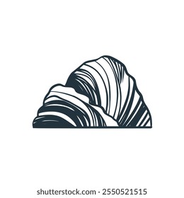 Mountains icon design black and white color