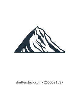 Mountains icon design black and white color