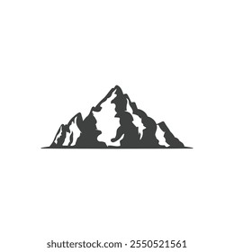 Mountains icon design black and white color