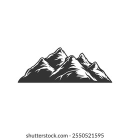 Mountains icon design black and white color