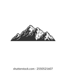 Mountains icon design black and white color