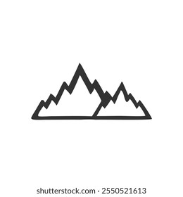 Mountains icon design black and white color