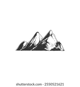Mountains icon design black and white color