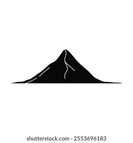 Mountains icon design black and white color