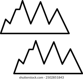 Montañas Diseño de iconos para uso personal y comercial