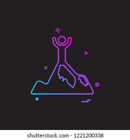 Mountains icon design vector