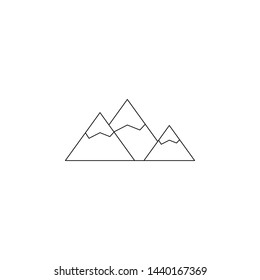 the mountains icon. Element of camping for mobile concept and web apps icon. Outline, thin line icon for website design and development, app development