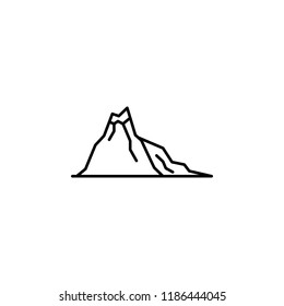mountains icon. Element of landscape icon for mobile concept and web apps. Thin line mountains icon can be used for web and mobile