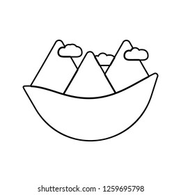 the mountains icon. Element of Park and landscape for mobile concept and web apps icon. Thin line icon for website design and development, app development