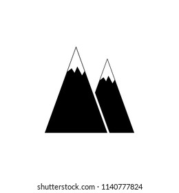 the mountains icon. Element of web icon for mobile concept and web apps. Glyph the mountains icon can be used for web and mobile