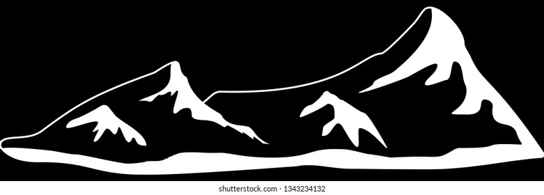 Mountains icon. Element of web for mobile concept and web apps icon. Glyph, flat icon for website design and development, app development