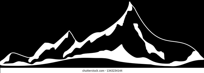 Mountains icon. Element of web for mobile concept and web apps icon. Glyph, flat icon for website design and development, app development