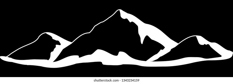 Mountains icon. Element of web for mobile concept and web apps icon. Glyph, flat icon for website design and development, app development