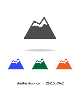 Mountains icon. Elements of Christmas holidays in multi colored icons. Premium quality graphic design icon. Simple icon for websites, web design, mobile app