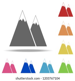 the mountains icon. Elements of web in multi color style icons. Simple icon for websites, web design, mobile app, info graphics