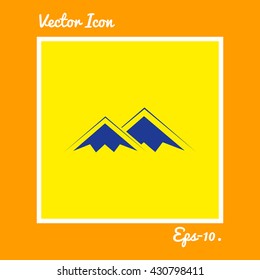 Mountains Icon. Eps-10.