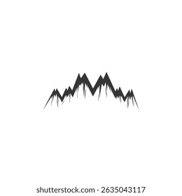 Diseño de Vector plano Mountains Icon