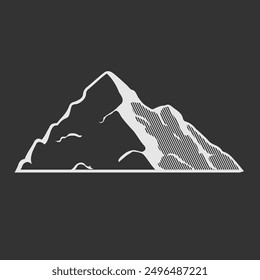 Bergsymbol einzeln. Vektorgrafik