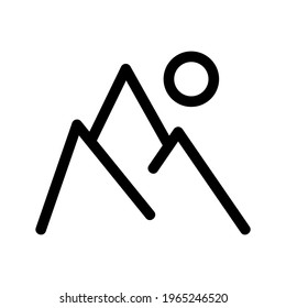 mountains icon or logo isolated sign symbol vector illustration - high quality black style vector icons
