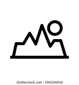 mountains icon or logo isolated sign symbol vector illustration - high quality black style vector icons
