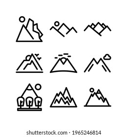 mountains icon or logo isolated sign symbol vector illustration - Collection of high quality black style vector icons
