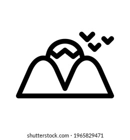 mountains icon or logo isolated sign symbol vector illustration - high quality black style vector icons
