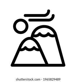 mountains icon or logo isolated sign symbol vector illustration - high quality black style vector icons
