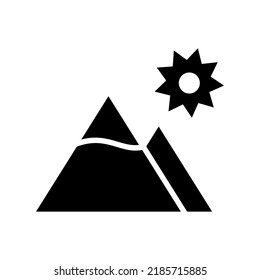 mountains icon or logo isolated sign symbol vector illustration - high quality black style vector icons

