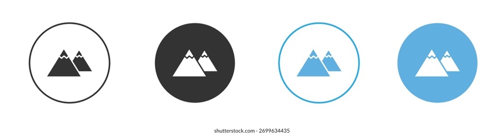 Conjunto de diseño de Plantilla de logotipo de icono de montañas