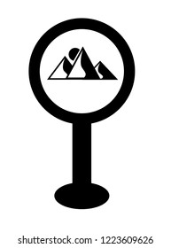 
mountains icon and map pin.logo concept. Designed for your web site design, logo, app, UI
