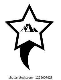 
mountains icon and map pin.logo concept. Designed for your web site design, logo, app, UI

