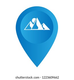 
mountains icon and map pin.logo concept. Designed for your web site design, logo, app, UI
