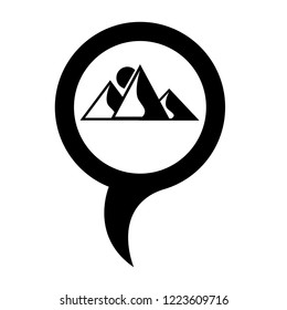 
mountains icon and map pin.logo concept. Designed for your web site design, logo, app, UI
