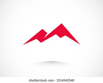 The mountains icon. Mountain Shapes For Logo. Rocks and peaks