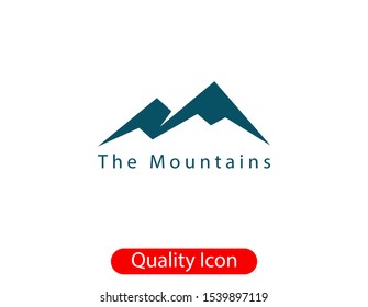 The mountains icon. Mountain Shapes For Logo. Rocks and peaks
