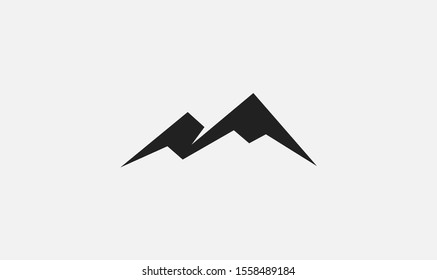 The mountains icon. Mountain Shapes For Logo. Rocks and peaks