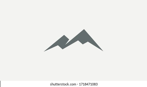 The mountains icon. Mountain Shapes For Logo. Rocks and peaks