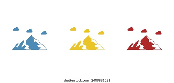 Bergsymbol auf weißem Hintergrund, Vektorgrafik