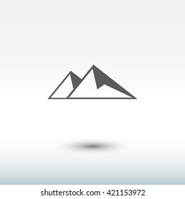mountains icon. One of set web icons