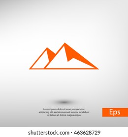 mountains icon. One of set web icons