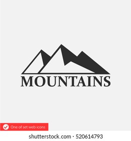 mountains icon. One of set web icons
