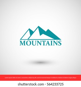 mountains icon. One of set web icons