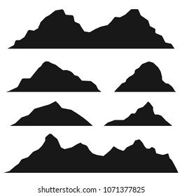 Mountains icon set