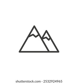 ícone Montanhas Simples contorno vetor logotipo