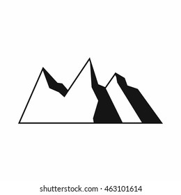 Mountains icon in simple style isolated on white background. Nature symbol