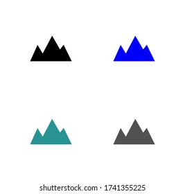 mountains icon stock vector illustration flat design.