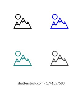 mountains icon stock vector illustration flat design