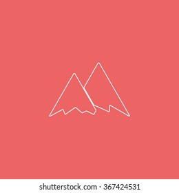 Mountains icon symbol.